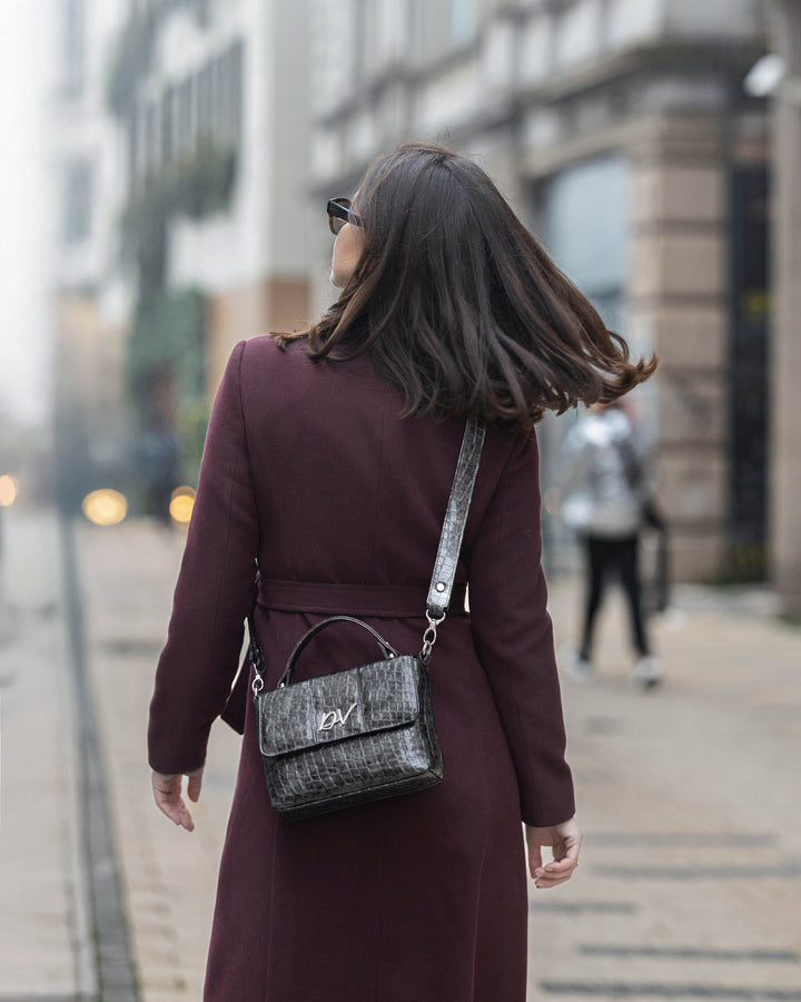 Kroko siva tašna sa ručkom