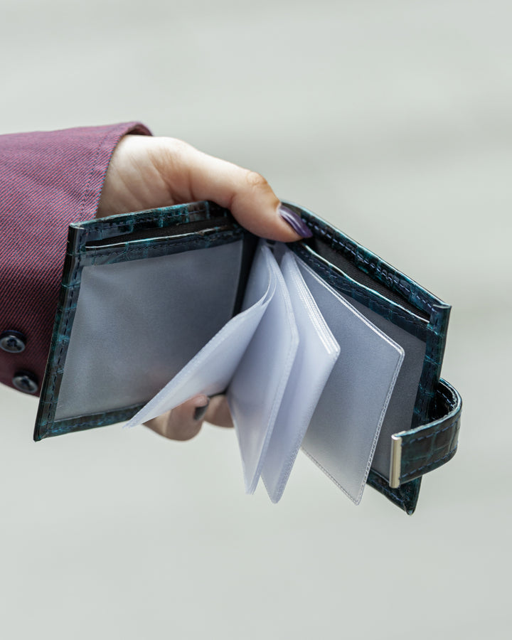 Kroko plava futrola za kartice