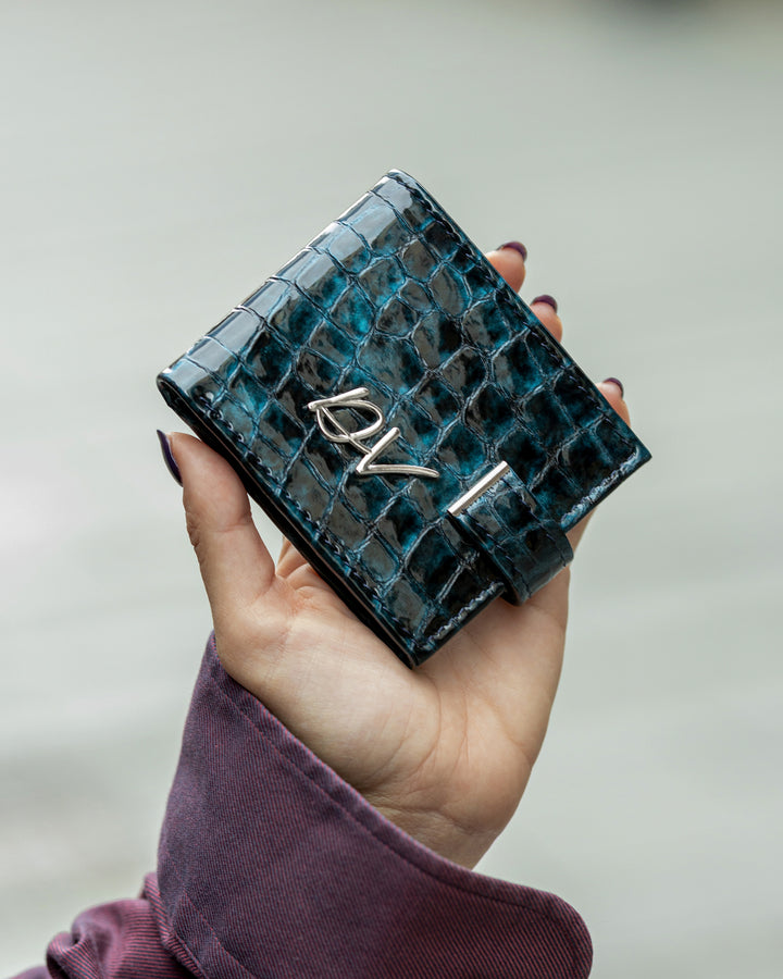 Kroko plava futrola za kartice